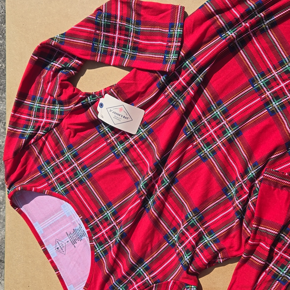 NWT Red and green checkered Christmas dress